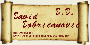 David Dobricanović vizit kartica